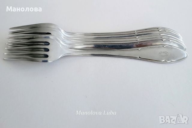 Шест големи вилици на завод " Петко Денев" Габрово., снимка 5 - Прибори за хранене, готвене и сервиране - 46465823