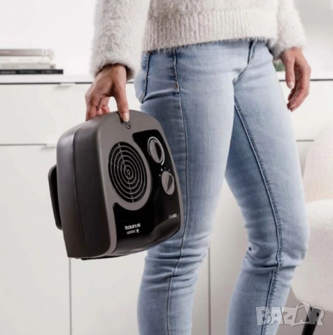Вентилаторна печка Taurus CA-2400 – вентилаторен отоплител 2400W с 2 степени на мощност и защита от , снимка 5 - Друга електроника - 51895299