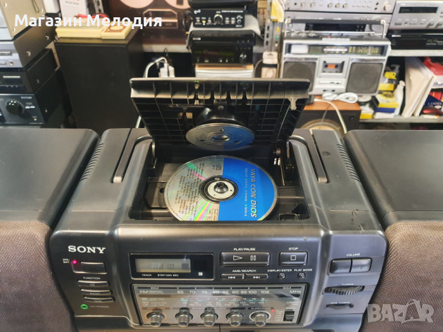Радиокасетофон SONY CFD-555L Две касети, радио и диск. В отлично техническо състояние. В добър външе, снимка 9 - Аудиосистеми - 44956663