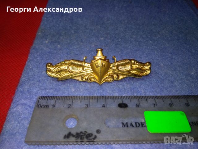 V.21.N MADE in USA Стар АМЕРИКАНСКИ НАГРЪДЕН ОФИЦЕРСКИ ЗНАК Военна ЕМБЛЕМА САЩ, снимка 1 - Антикварни и старинни предмети - 46559703