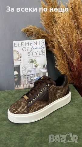 Guess Дамски Маратонки С Кристали👟Дамски Спортни Обувки С Камъни Гес - Различни Цветове Код A1356, снимка 4 - Маратонки - 53932171