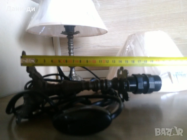 Месингови антикварни настолни ( нощни) лампи - чифт, снимка 4 - Настолни лампи - 54098398