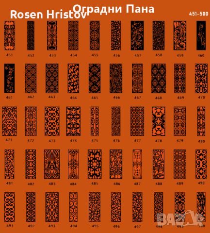Над 1500 модела оградни пана, врати, порти и други!, снимка 10 - Пана - 46186283