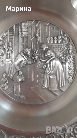 Пепелник от калай Antik*Vintage #107, снимка 2 - Антикварни и старинни предмети - 52420152