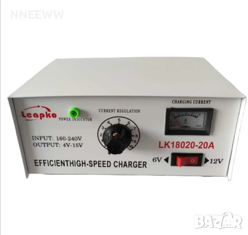 Зарядно за Акумулатор 20А 6/12V, снимка 2 - Аксесоари и консумативи - 50694244