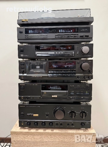 🔉ТОП ретро аудио система TECHNICS - class AA - Транзисторен усилвател, триглав дек, CD плеър и туне, снимка 2 - Аудиосистеми - 52814691