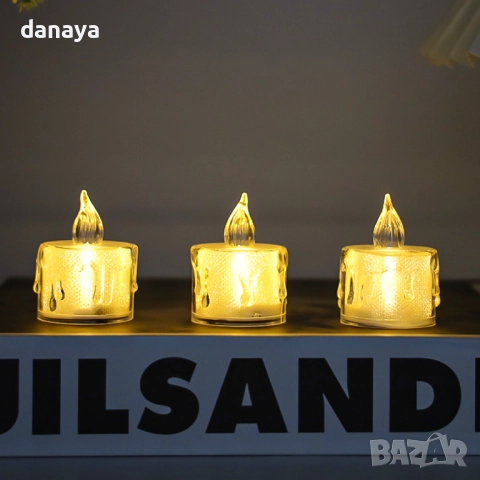 6229 Мини електронна свещ коледна LED свещичка, снимка 3 - Декорация за дома - 52116739