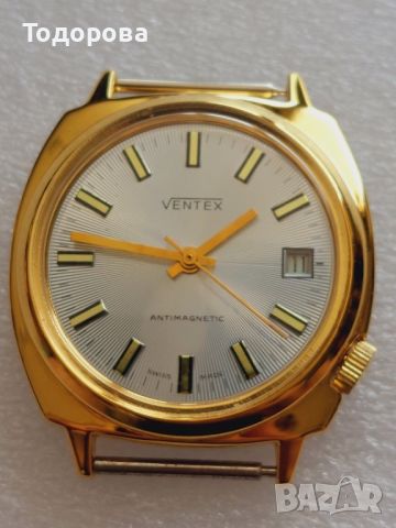 Стар швейцарски механичен часовник с позлата, никога неизползван, снимка 2 - Антикварни и старинни предмети - 46374927