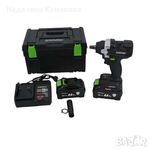 🧨 АКУМУЛАТОРЕН УДАРЕН КОМБИНИРАН ГАЙКОВЕРТ STAHLMAYER 36V 8AH 850 N/M, снимка 1 - Винтоверти - 48543553