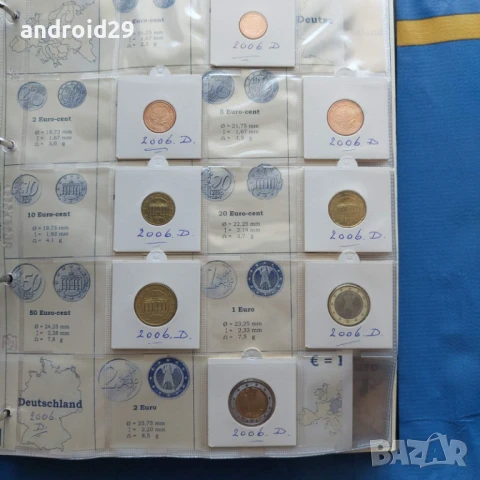 Евро монети 1c-2 Euro 2006 г. на първите 12 членки на Европейския Съюз, снимка 3 - Нумизматика и бонистика - 50604360