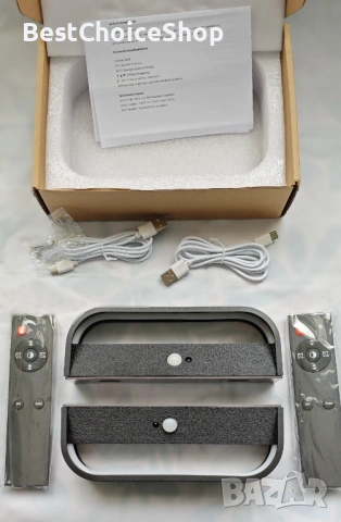 Презареждащи се стенни лампи 2 броя LED светлина, 3 цветови температури, снимка 3 - Лампи за стена - 53397452