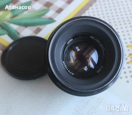 Helios 44 zebra, M42, 8 blades 58mm F2 на резба 39мм, снимка 4 - Обективи и филтри - 48400535