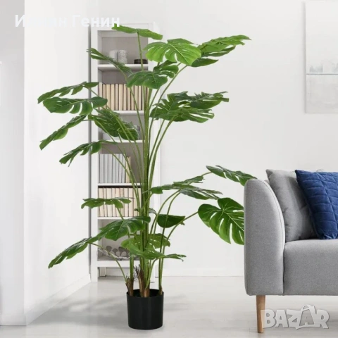 HOMCOM 180 см изкуствено растение Monstera , снимка 2 - Изкуствени цветя - 53941531