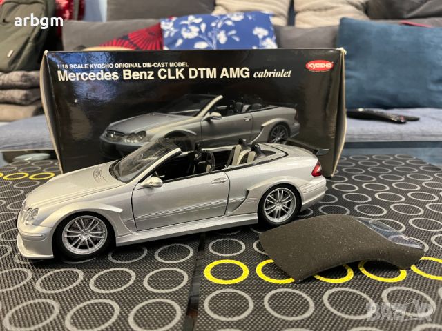 Модел - Mercedes Benz CLK DTM AMG Cabriolet 1:18 Kyosho, снимка 7 - Колекции - 45187925