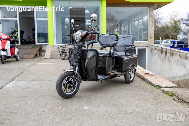 Двуместна Триколка Електрическа 1500W Модел Cargo Lux - СИВА, снимка 2 - Мотоциклети и мототехника - 42256085