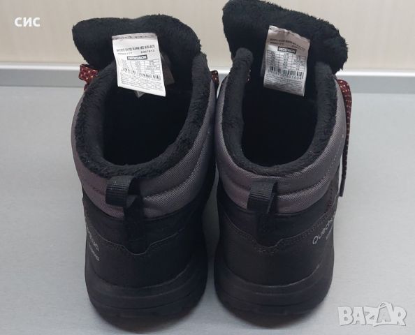 Мъжки непромокаеми туристически обувки за преходи sh100, черни, снимка 2 - Мъжки боти - 45160307