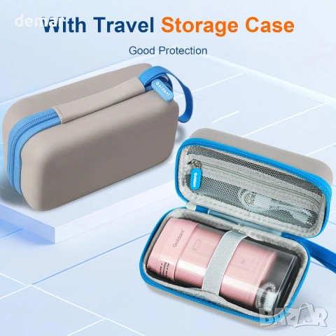 Преносим зъбен душ, 4 режима и 4 нива, мини дизайн с калъф, IPX7, розов, снимка 3 - Други - 54049327