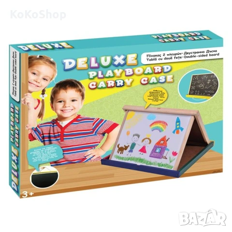 Дъска за рисуване с маркер или тебешир - двустранна дъска, снимка 3 - Образователни игри - 53683501