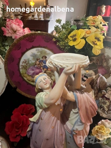 Порцеланова фигурална група „Two Graces" · Vion & Baury · France · Circa 1820 — рядка антика, снимка 3 - Антикварни и старинни предмети - 54062117
