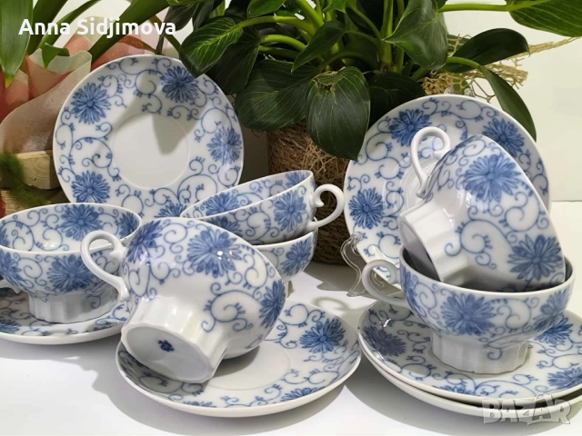 Руски порцелан ЛФЗ двоен сет за чай , снимка 4 - Чаши - 51854494