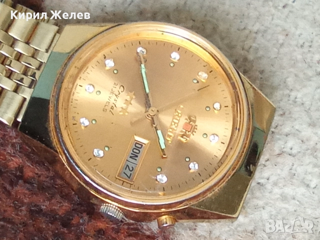 Колекционерски часовник мъжки ORIENT CRISTAL работи перфектно състояние за КОЛЕКЦИЯ 51546, снимка 15 - Мъжки - 52377715