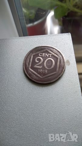 20 цента  1918 г. Италия, снимка 2 - Нумизматика и бонистика - 45735005