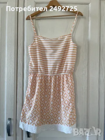 Рокля лятна бяло- оранжево HURLEY, снимка 1