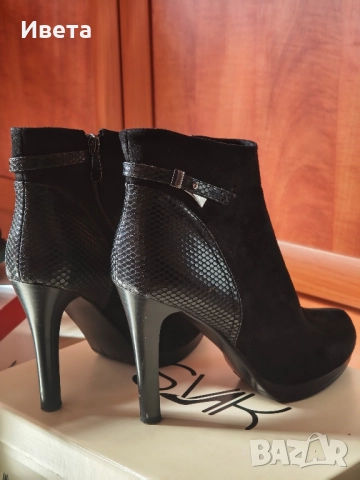 Дамски боти на тънак ток, снимка 3 - Дамски боти - 51808246