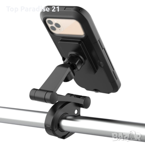 Държач за мобилен телефон за велосипед, водоустойчив, въртящ се на 360 градуса, снимка 2 - Аксесоари за велосипеди - 44010399