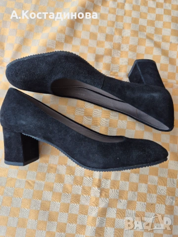 Дамски обувки естествен велур, номер 37, снимка 3 - Дамски обувки на ток - 53900268