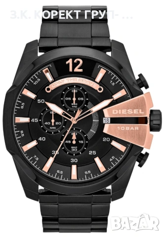 НОВ Часовник DIESEL Mega Chief DZ4309, Гаранция, снимка 2 - Мъжки - 53917890