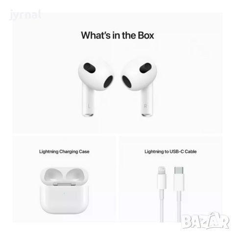 Нови Apple AirPods 3rd Gen, снимка 3 - Аксесоари за Apple - 46686885