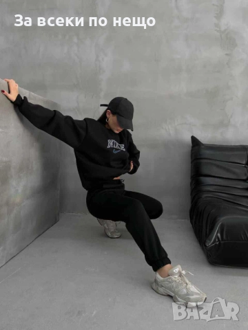 Nike Дамски Черен Ватиран Спортен Комплект🔝Дамски Спортен Екип Найк Код I_106, снимка 2 - Спортни екипи - 52110436