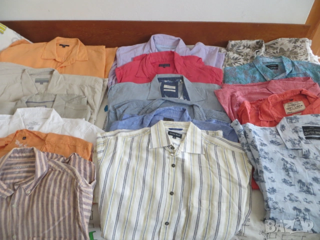 Мъжки ризи с къс ръкав от лен