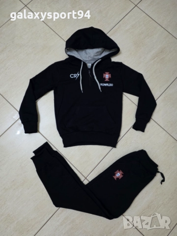 Бебешкки детски Анцуг Роналдо два цвята сив Ал Насър, Португалия Тъмно, снимка 3 - Футбол - 51435842