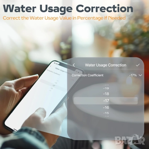 Diivoo 2бр. Интелигентен градински водомер с Wi-Fi хъб, 4 режима на измерване, снимка 5 - Напояване - 50910718