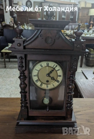 Старинен немски настолен часовник, снимка 2 - Антикварни и старинни предмети - 50999855