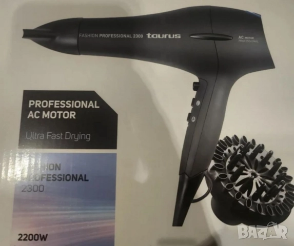 Сешоар TAURUS Fashion Professional 2300, 2200W, функция за студен въздух, 3 скорости