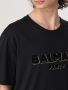 BALMAIN Flocked Gold Metallic Logo Print Oversized Мъжка Тениска size M и XXL, снимка 9