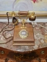 Прекрасен антикварен френски дървен телефон Lyon, снимка 3