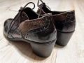 Тъмнокафяви Дамски обувки на ток естествена кожа 37 номер , снимка 3