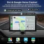 Безжичен Carplay сензорен екран с резервна камера - преносим Carplay и Android Auto стерео, снимка 3