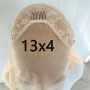 80 см права синтетична перука - пепеляво руса, 13x4 lace front, снимка 4