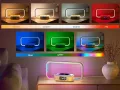 Нощна лампа с безжично зарядно устройство 10 W, RGB 7 цвята Безстепенно затъмняване и сензорно упр., снимка 3