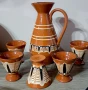 Керамичен комплект чаши и кана, снимка 1