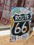 Метална табела кола Route 66 път магистрала номера Америка, снимка 2