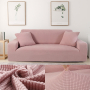 Еластичен калъф за диван "Комфорт", розово, снимка 7