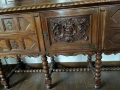 шкаф, бюфет антикварен, изцяло от  масив дърво, Дърворезба, Испания, снимка 8