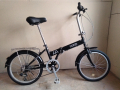 Сгъваем велосипед Hiate 20" (черен), снимка 1 - Велосипеди - 45053988