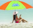 Семеен голям чадър за плаж с клапа за вятър 220см., снимка 1 - Градински мебели, декорация  - 45451578